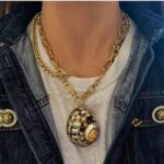 Ocean night tale , shell summer necklace