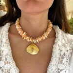 ocean luxury jewllery , shell necklace, mermaid jewllery collection , greek designers , jewllery brand