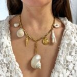 ocean luxury jewllery , shell necklace, mermaid jewllery collection , greek designers , jewllery brand