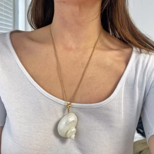 shell necklace , deluxe ocean jewllery , greek designer brand , mermaid jewllery collection , sea shell oceanic