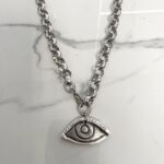 I C U eye charm necklace