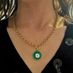 green eye necklace