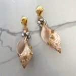 Ocean Queen , maximal shell earrings