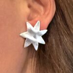 Flora earrings (silver tone )