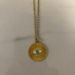 Evil eye coin necklace