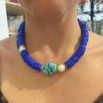 Ioulia necklace cobalt blue