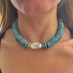 Ioulia necklace, turquoise tones