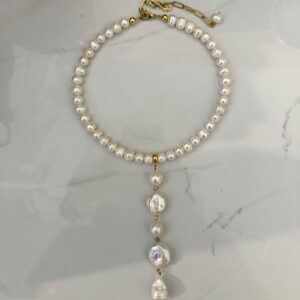 pearl collection , bridal jewllery , greek jewllery designer brand , vintage style jewelry , lariat necklace