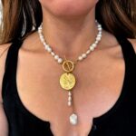 Kalisa , pearl coin necklace
