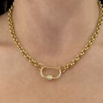 Carabiner chain necklace 45 cm
