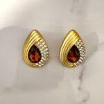 Vintage style earrings  teardrop