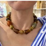 Heraclia necklace Brown beads
