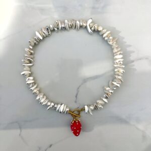 strawberry neckalce , 90s style jewllery , jewllery brand , unique collection , amazing trendy jewllery , grecmuse