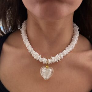 heart necklace , jewllery collection , luxury jewllery brand , amazing statement jewllery ,crystal puffed heart