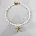 shell necklace , deluxe ocean jewllery , greek designer brand , mermaid jewllery , sea shell oceanic collection