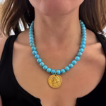 Coin necklace, statement jewelry brand , vintage style jewelry, greek designers , charms necklace