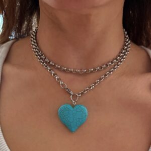 heart necklace , jewllery collection , luxury jewllery brand , amazing statement jewllery , turquoise heart necklace , grecmuse