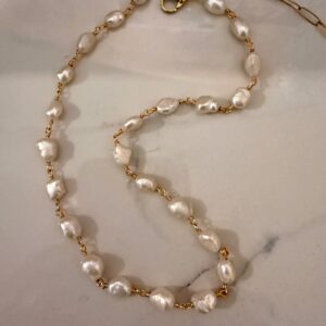 pearl rosary choker , pearl collection , bridal jewllery , greek jewllery designer brand