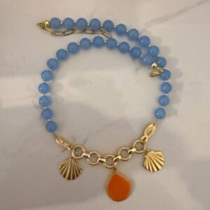 seashell necklace, mermaid jewllery , ocean luxury necklace, summer jewllery collection , handmade jewllery brand , grecmuse