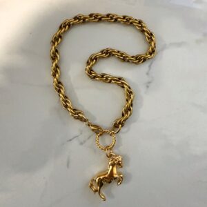 horse necklace , 90s style jewllery , jewllery brand , unique collection , amazing trendy jewllery