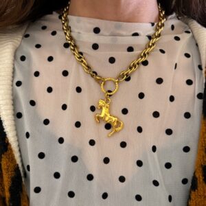 horse necklace , 90s style jewllery , jewllery brand , unique collection , amazing trendy jewllery