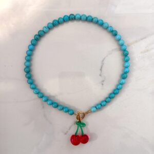 cherry necklace , 90s style jewllery , jewllery brand , unique collection , amazing trendy jewllery