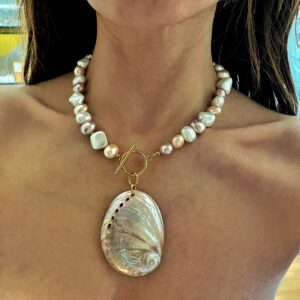 shell necklace , deluxe ocean jewllery , greek designer brand , mermaid jewllery , sea shell oceanic collection