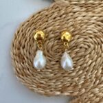 baroque pearl earrings , pearl collection , bridal jewllery , greek jewllery designer brand