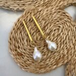 baroque pearl earrings , pearl collection , bridal jewllery , greek jewllery designer brand