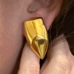 gold statement bold earrings