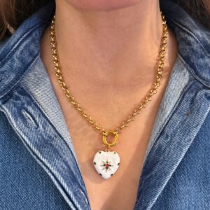 heart necklace, trendy jewllery brand , amazing jewelry collection , greek designers