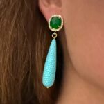 Samantha earrings turquoise - green