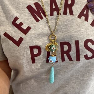 long summer necklace, amazing jewllery collection , unique handmade trendy jewllery , colorful necklace, grecmuse , ceramic beads necklace , greek designers