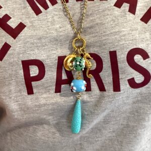 long summer necklace, amazing jewllery collection , unique handmade trendy jewllery , colorful necklace, grecmuse , ceramic beads necklace , greek designers