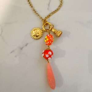 long summer necklace, amazing jewllery collection , unique handmade trendy jewllery , colorful necklace, grecmuse , ceramic beads necklace , greek designers