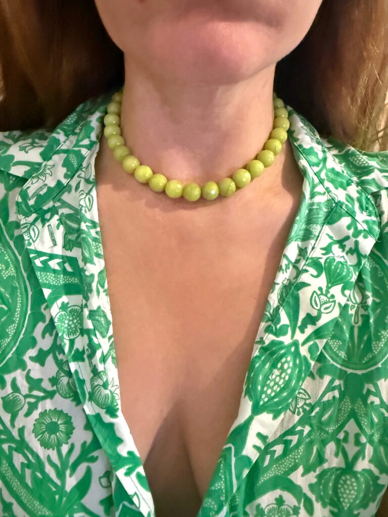 gem stone jewllery , green beads necklace,blue ceramic beads necklace ,summer unique amazing jewllery , grecmuse brand , greek designers , jewllery collection