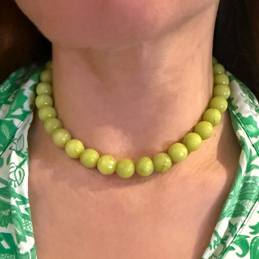 gem stone jewllery , green beads necklace,blue ceramic beads necklace ,summer unique amazing jewllery , grecmuse brand , greek designers , jewllery collection