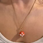 Laila necklace - burned orange  - Mothers day pick