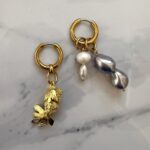 mismatch fish hook earrings