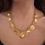 Oceanic mix charm necklace