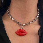 Red lips neckalce