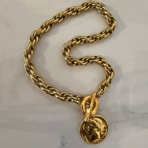 coin jewllery , gold charm bracelet , greek jewllery brand , statement jewllery collection , coin necklace , bold chunky jewllery , retro vintage style , medallion bracelet , Ancient Greek style ,