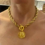 chunky coin necklace